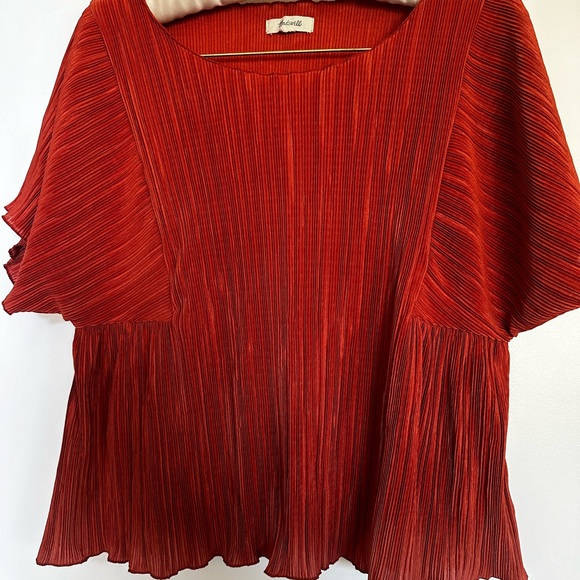 Madewell Texture and Thread Micropleat Top EUC - Picture 2 of 7